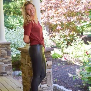 Faux leather leggings